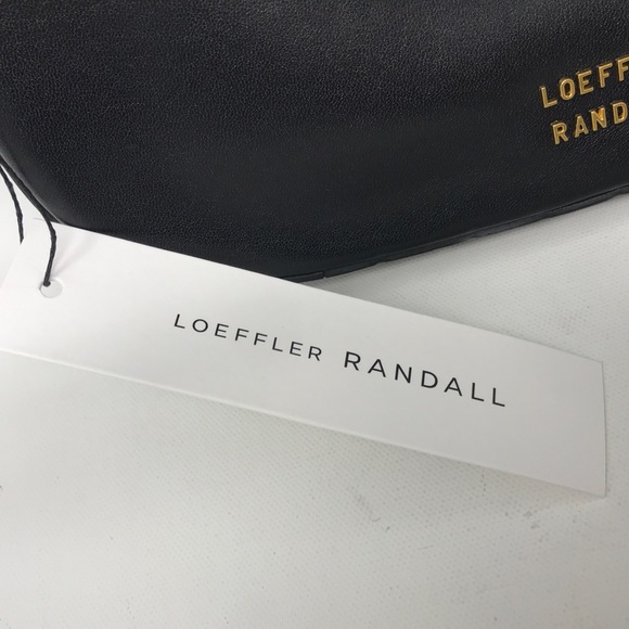 Loeffler Randall Greta Leather Shoulder Bag, Size M - Black/Gold Women's - Picture 6 of 16